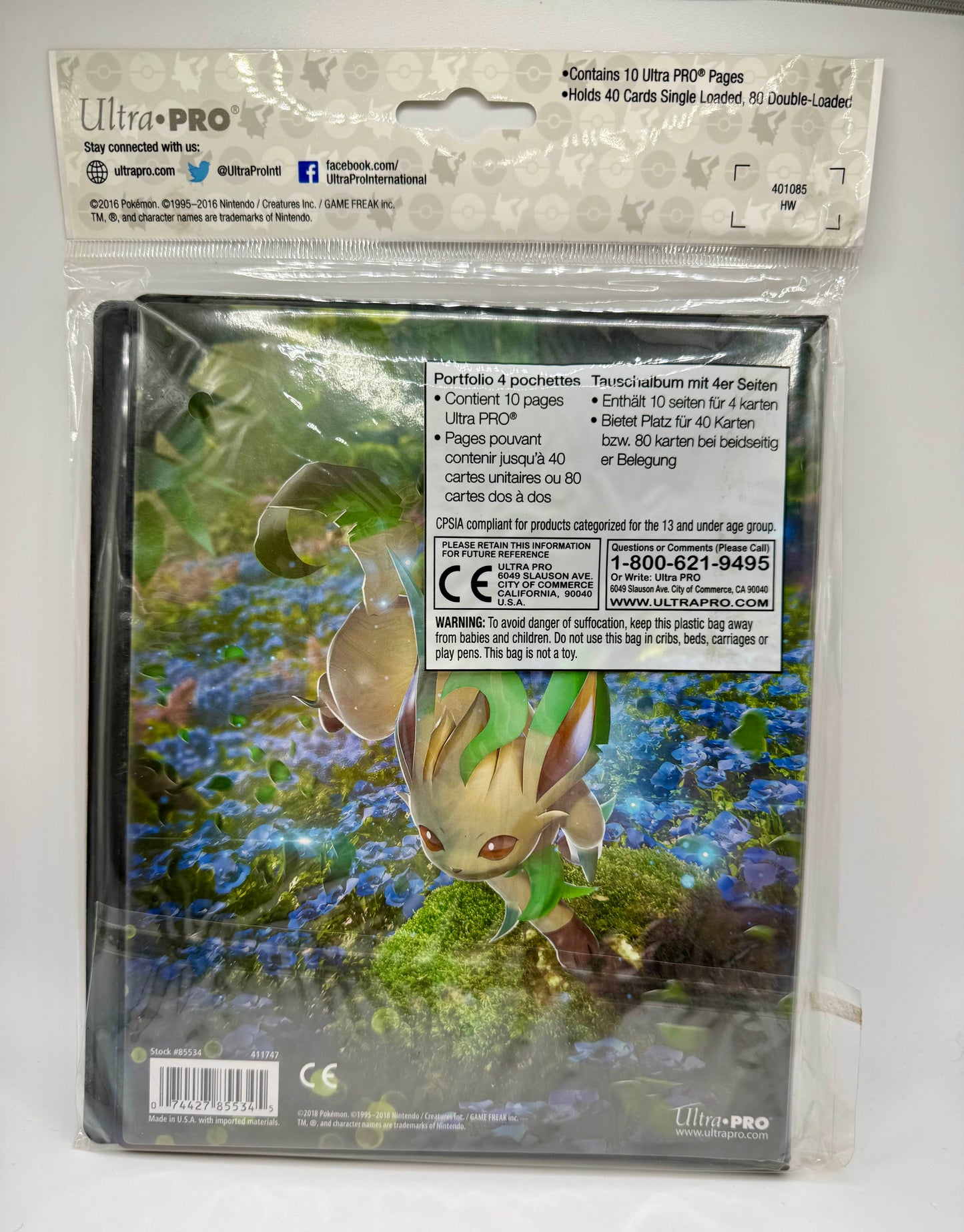 Pokémon TCG │ Giratina & Leafeon Binder, 4 Pocket Portfolio