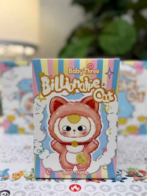 Authentic "Billionaire Cat" Baby Three Plush Keychain Blind Box!