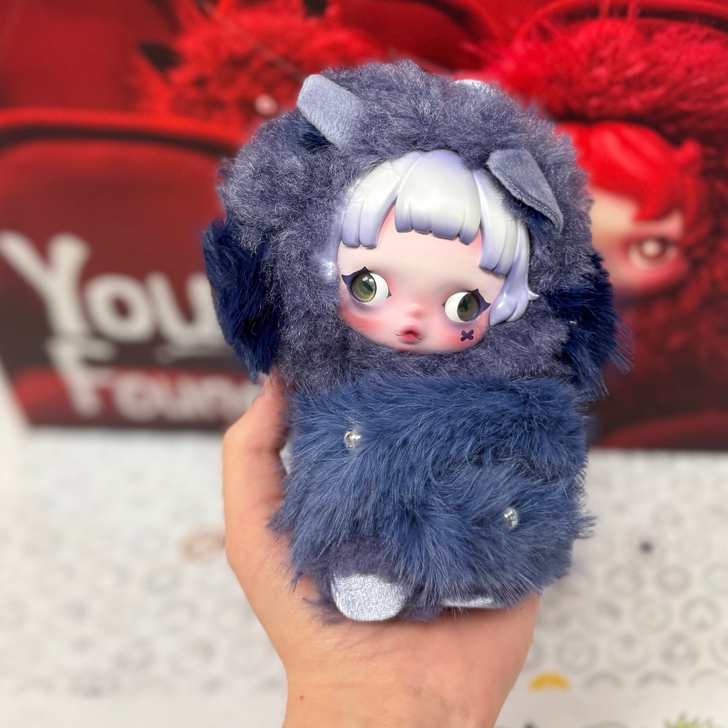 Authentic SkullPanda "YOU FOUND ME!" Plush Keychain